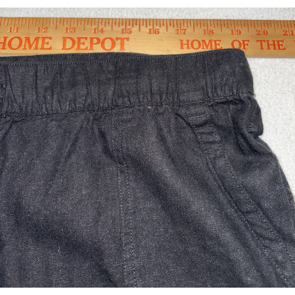Gap NWT Black Linen-Blend WideLeg Trouser Pants Womens XL Elastic Drawstring Wst - Picture 13 of 13